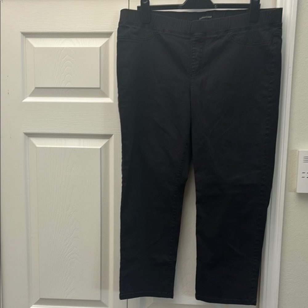 Eileen Fisher Black Trousers Classic Straight-Leg